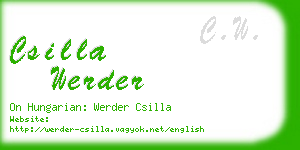 csilla werder business card